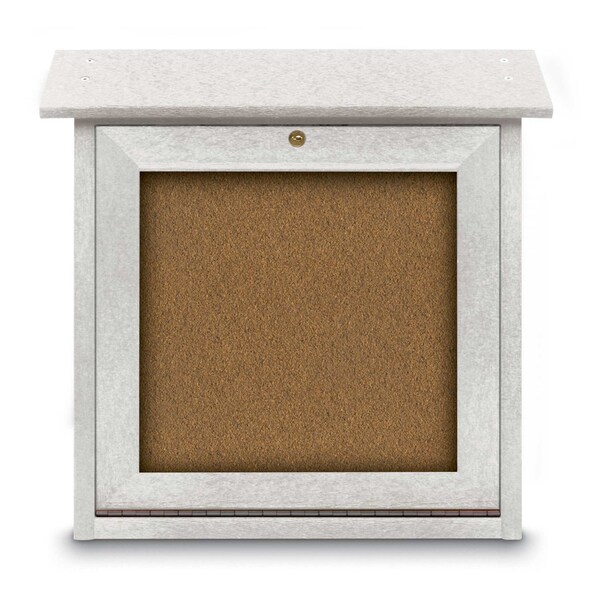 Outdoor Enclosed Combo Board, 48"x36", Black Frame/Blue & Cobalt